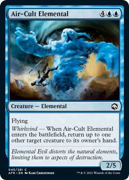 Air-Cult Elemental 45 card from Adventures in the Forgotten Realms