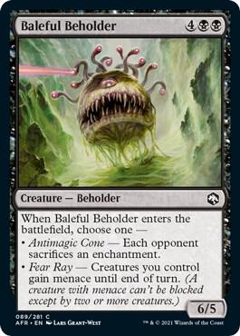 Baleful Beholder 89 card from Adventures in the Forgotten Realms