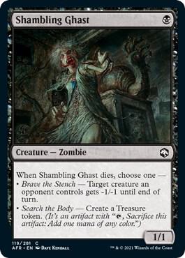 Shambling Ghast 119 card from Adventures in the Forgotten Realms