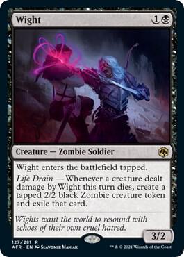 Wight 127 card from Adventures in the Forgotten Realms