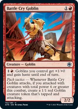 Battle Cry Goblin 132 card from Adventures in the Forgotten Realms