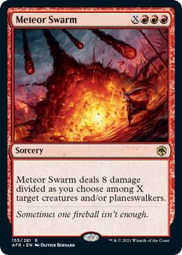 Meteor Swarm 155 card from Adventures in the Forgotten Realms