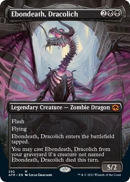 Ebondeath, Dracolich (Borderless) 292 card from Adventures in the Forgotten Realms