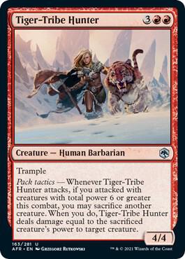 Tiger-Tribe Hunter 163 card from Adventures in the Forgotten Realms