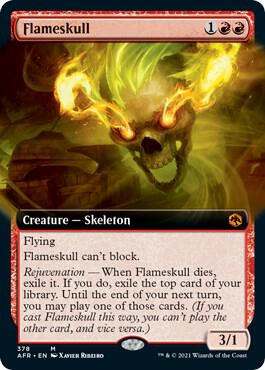 Flameskull (Extended Art) 378 card from Adventures in the Forgotten Realms