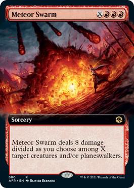Meteor Swarm (Extended Art) 380 card from Adventures in the Forgotten Realms