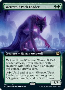 Werewolf Pack Leader (Extended Art) 387 card from Adventures in the Forgotten Realms