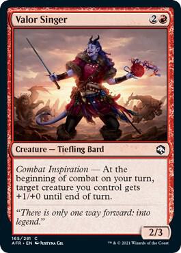 Valor Singer 165 card from Adventures in the Forgotten Realms
