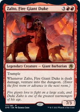 Zalto, Fire Giant Duke 171 card from Adventures in the Forgotten Realms