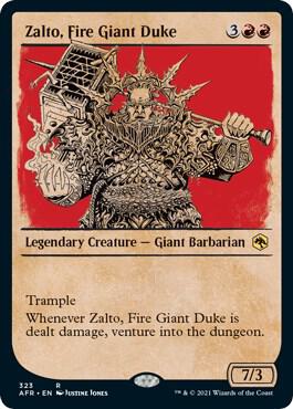 Zalto, Fire Giant Duke (Showcase) 323 card from Adventures in the Forgotten Realms