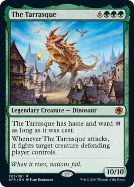 The Tarrasque 207 card from Adventures in the Forgotten Realms