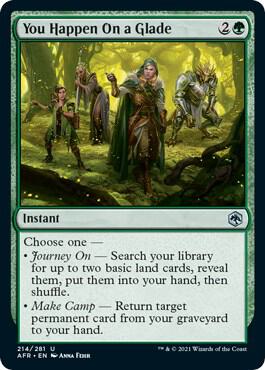 You Happen On a Glade 214 card from Adventures in the Forgotten Realms