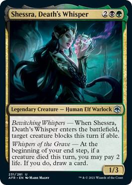 Shessra, Death's Whisper 231 card from Adventures in the Forgotten Realms