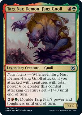 Targ Nar, Demon-Fang Gnoll 234 card from Adventures in the Forgotten Realms