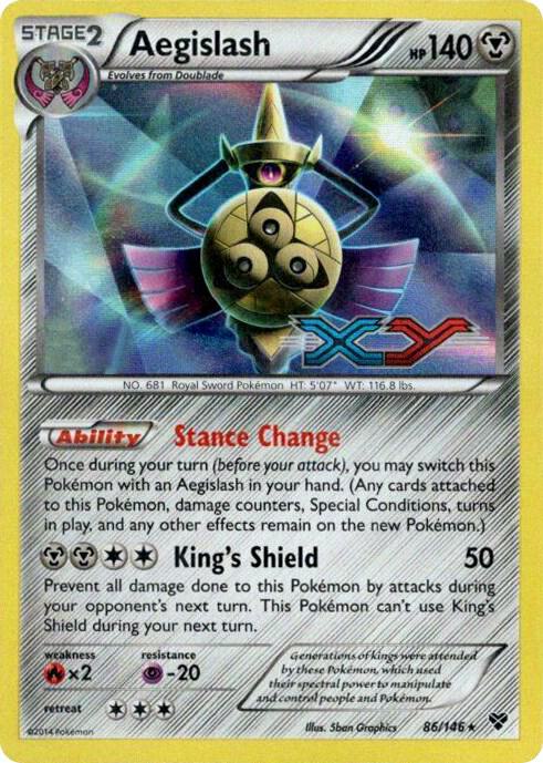 Aegislash (Prerelease) 86/146 card from XY Promos