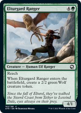 Elturgard Ranger 182 card from Adventures in the Forgotten Realms