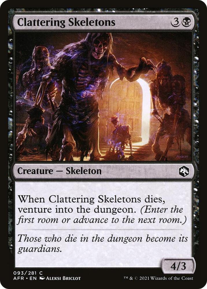 Clattering Skeletons 93 card from Adventures in the Forgotten Realms