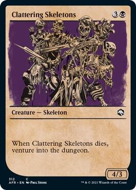 Clattering Skeletons (Showcase) 312 card from Adventures in the Forgotten Realms