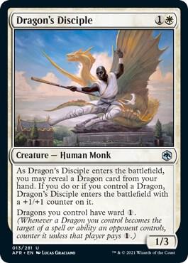Dragon's Disciple 13 card from Adventures in the Forgotten Realms