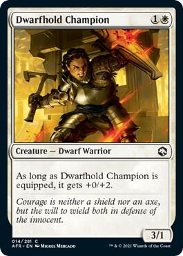Dwarfhold Champion 14 card from Adventures in the Forgotten Realms