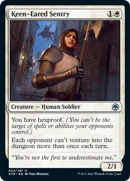 Keen-Eared Sentry 22 card from Adventures in the Forgotten Realms