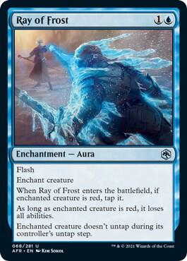 Ray of Frost 68 card from Adventures in the Forgotten Realms