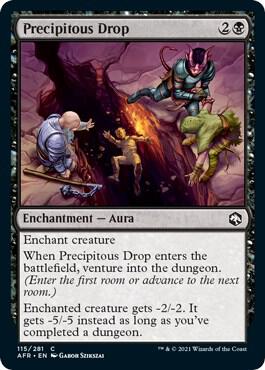 Precipitous Drop 115 card from Adventures in the Forgotten Realms