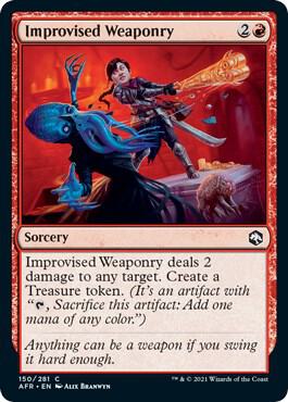 Improvised Weaponry 150 card from Adventures in the Forgotten Realms