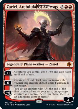 Zariel, Archduke of Avernus 172 card from Adventures in the Forgotten Realms