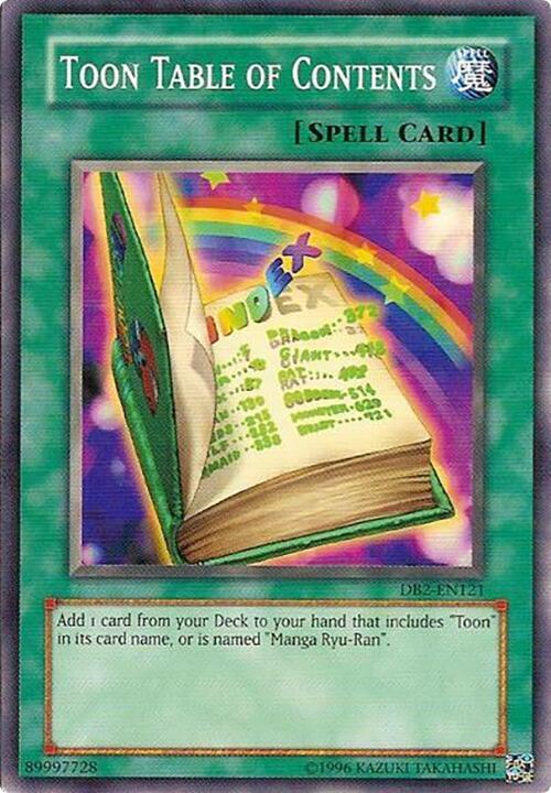 Toon Table of Contents DB2-EN121 card from Dark Beginning 2