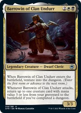 Barrowin of Clan Undurr 218 card from Adventures in the Forgotten Realms