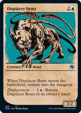 Displacer Beast (Showcase) 305 card from Adventures in the Forgotten Realms
