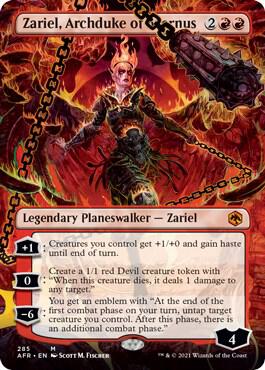 Zariel, Archduke of Avernus (Borderless) 285 card from Adventures in the Forgotten Realms