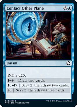 Contact Other Plane 52 card from Adventures in the Forgotten Realms