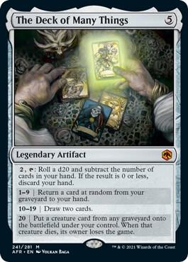 The Deck of Many Things 241 card from Adventures in the Forgotten Realms