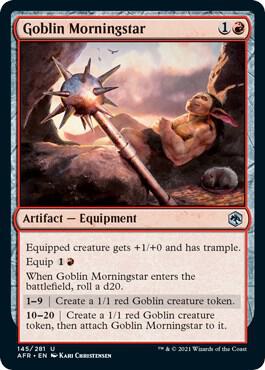 Goblin Morningstar 145 card from Adventures in the Forgotten Realms