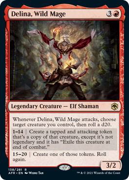 Delina, Wild Mage 138 card from Adventures in the Forgotten Realms