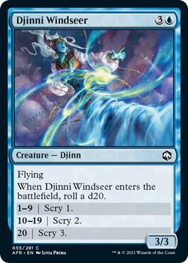 Djinni Windseer 55 card from Adventures in the Forgotten Realms