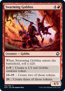 Swarming Goblins 162 card from Adventures in the Forgotten Realms