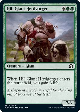 Hill Giant Herdgorger 187 card from Adventures in the Forgotten Realms