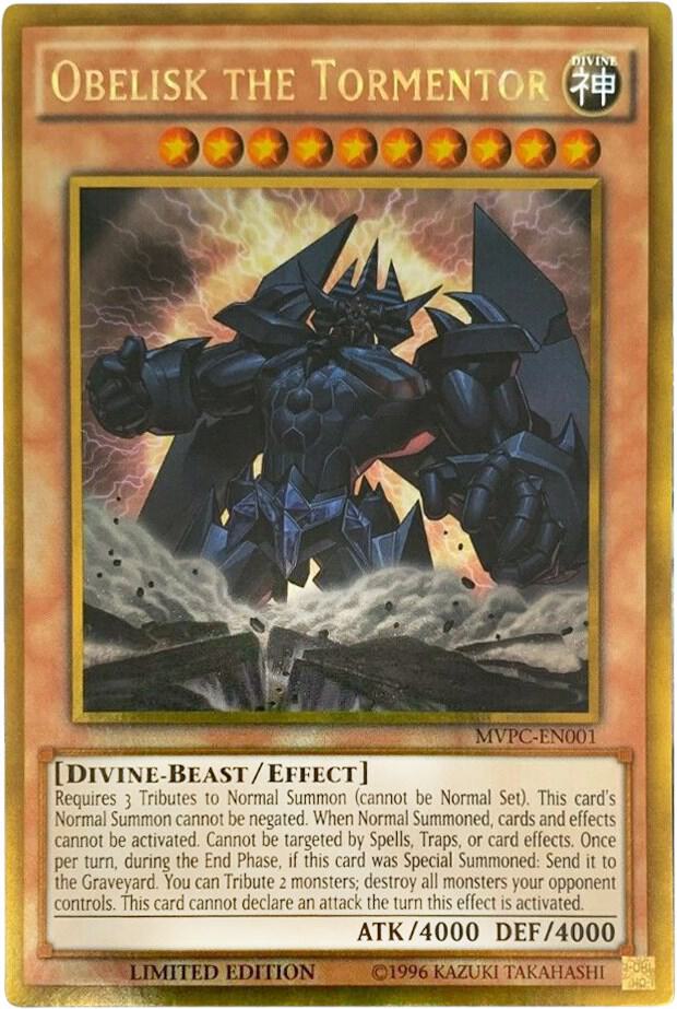 Obelisk the Tormentor (Blu-Ray DVD Promo) MVPC-EN001 card from The Dark Side of Dimensions Movie Pack: Gold Edition