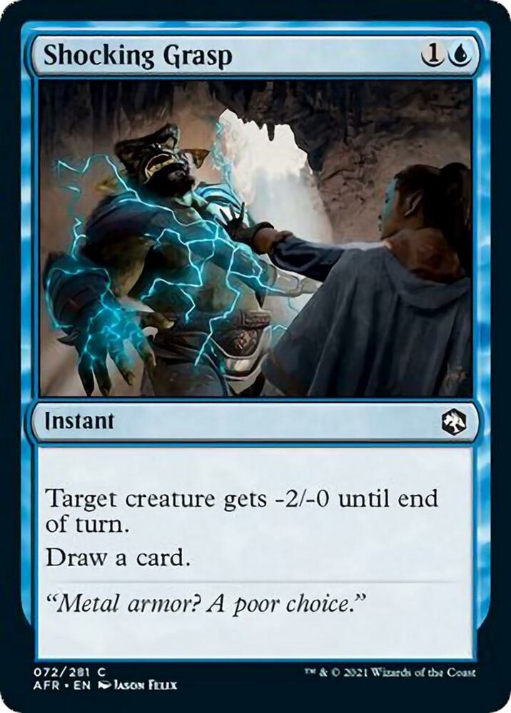 Shocking Grasp 72 card from Adventures in the Forgotten Realms