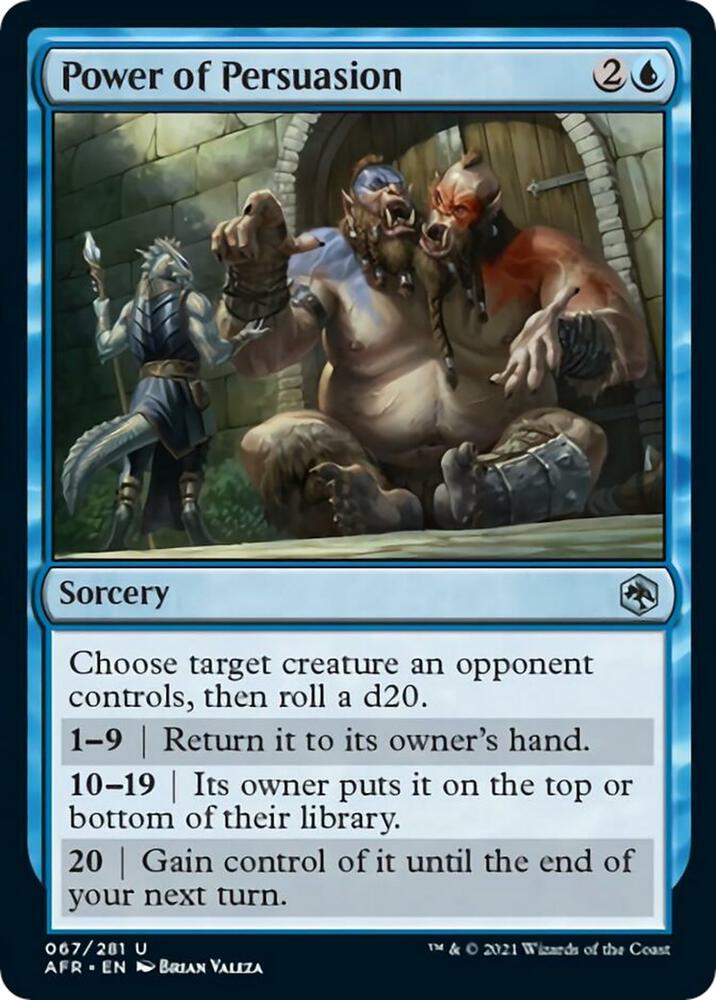Power of Persuasion 67 card from Adventures in the Forgotten Realms