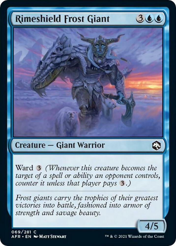Rimeshield Frost Giant 69 card from Adventures in the Forgotten Realms