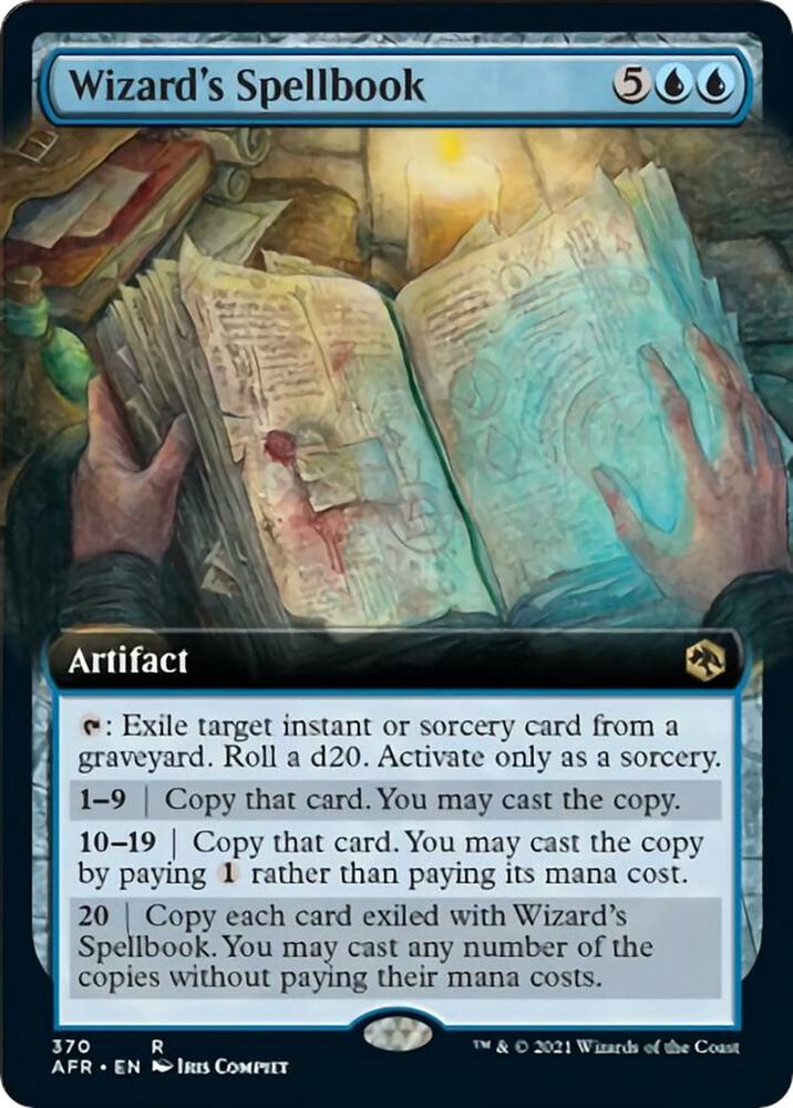 Wizard's Spellbook (Extended Art) 370 card from Adventures in the Forgotten Realms