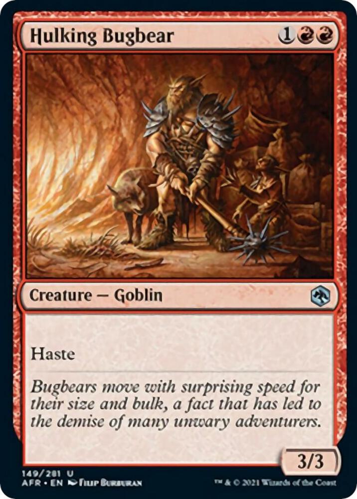 Hulking Bugbear 149 card from Adventures in the Forgotten Realms
