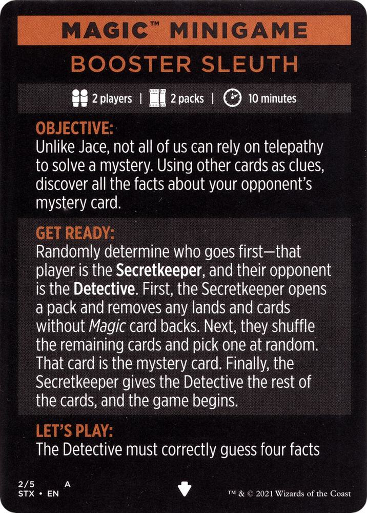 Magic Minigame: Booster Sleuth 3 card from Strixhaven: School of Mages
