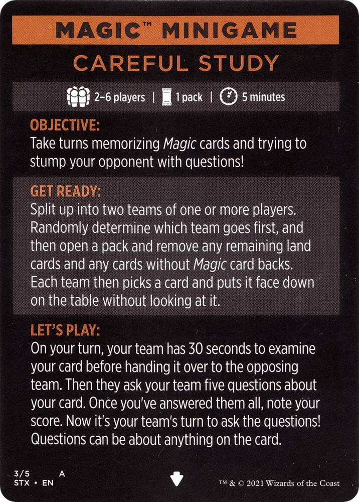 Magic Minigame: Careful Study 4 card from Strixhaven: School of Mages