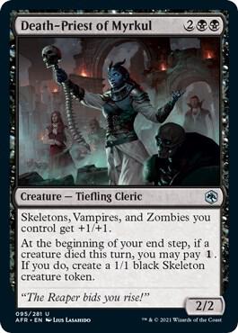 Death-Priest of Myrkul 95 card from Adventures in the Forgotten Realms