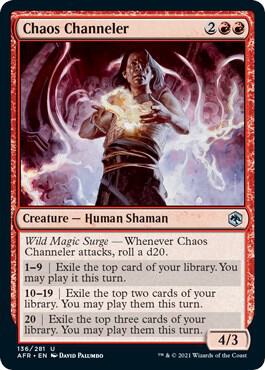Chaos Channeler 136 card from Adventures in the Forgotten Realms